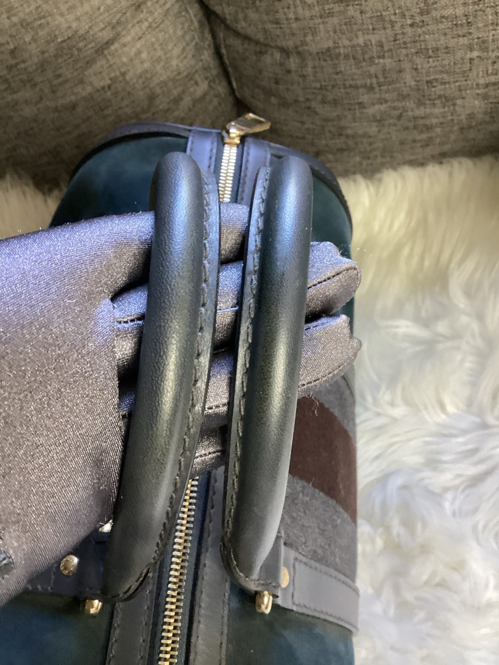 Green Gucci Suede Web Satchel Leather - Picture 11 of 16